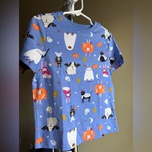Old Navy Toddler Girls Cute Animals Trick Or Treat Shirt Blue 4T